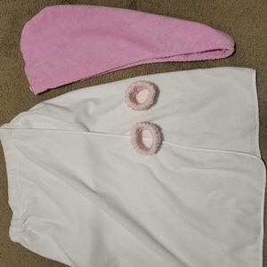 GRWM towel wrap, hair towel, and wrist cuffs!